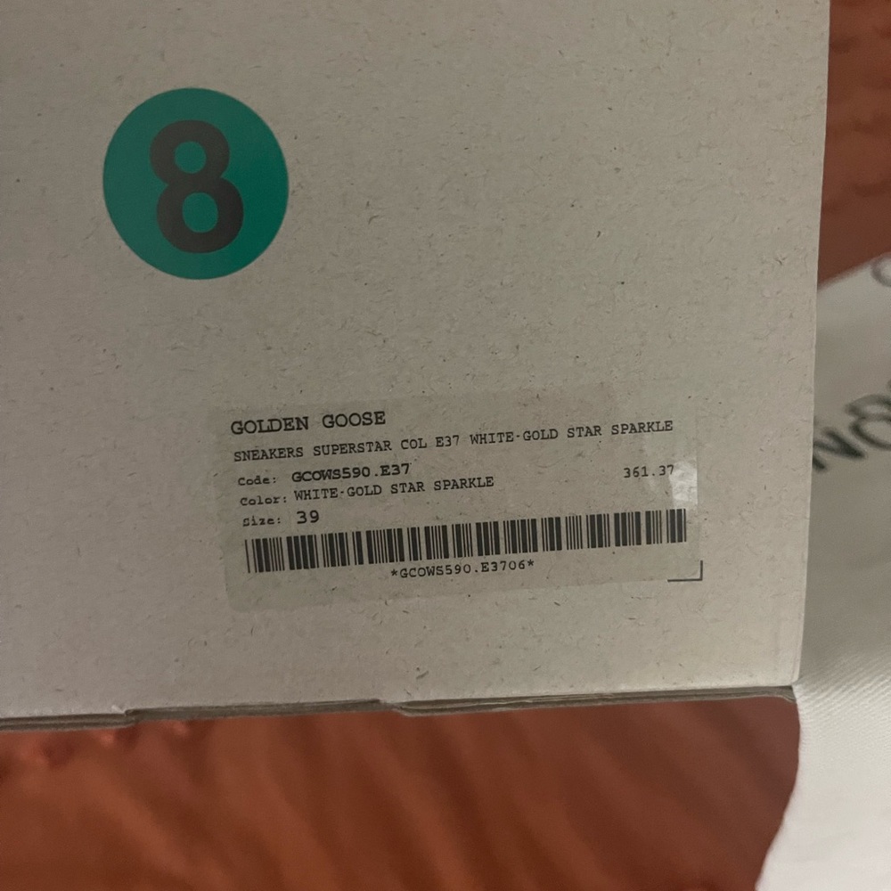 Golden goose superstar white gold star sprinkle shoes size 8 - Picture 6 of 7